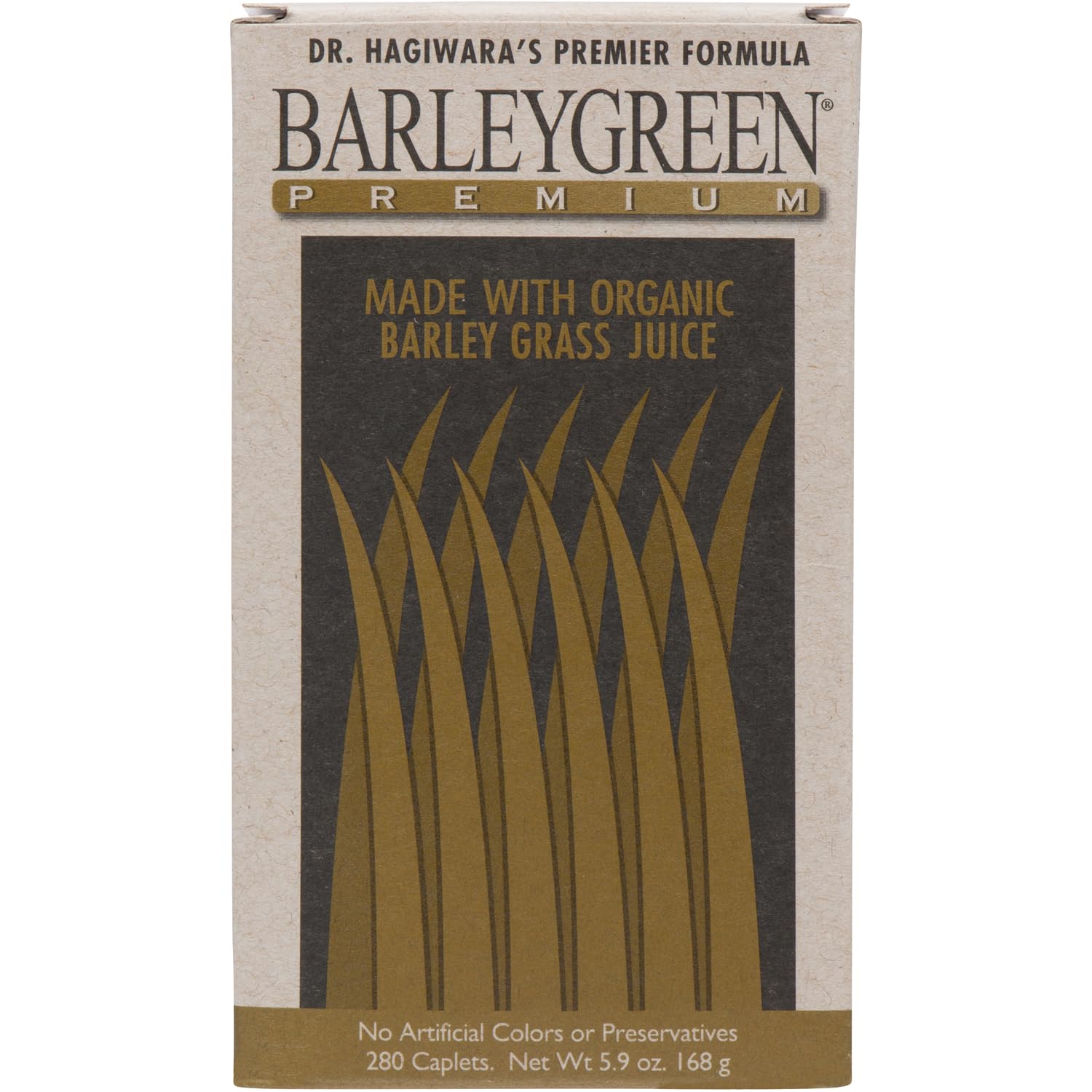 BARLEYGREEN vegan non-GMO seal signals clean plant-based nutrition.