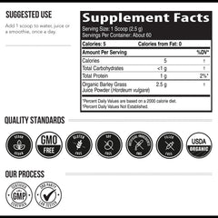 Packaging of barley grass juice powder 5.3 oz