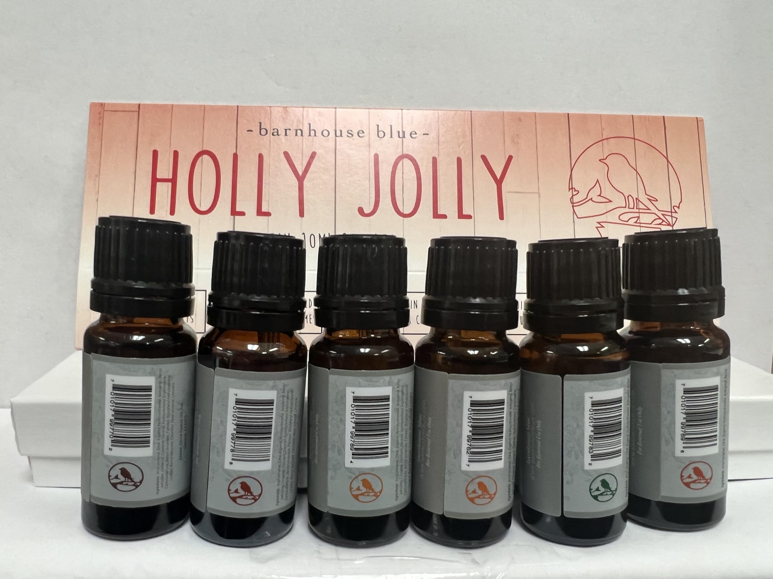 Scent lineup: Almond, Chocolate, Cinnamon, Musk, Pine Needle, Pumpkin in Barnhouse Blue Holly Jolly Set