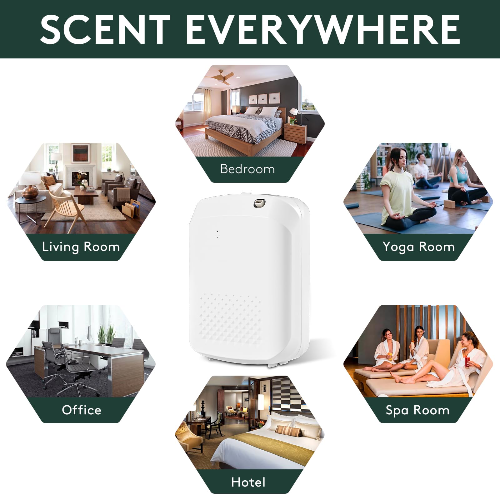 Office/spa room ambiance with Barthelemy diffuser in use