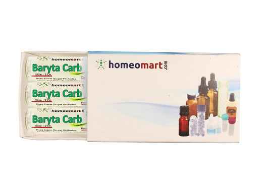 Baryta Carbonica pellets in glass vial