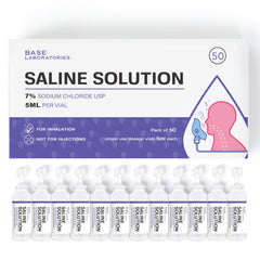 BASE LABORATORIES 7% saline nebulizer bottle ready-to-use unit dose for inhalation