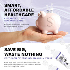 BASE LABORATORIES 7percent saline vial packaging illustrating unit-dose convenience