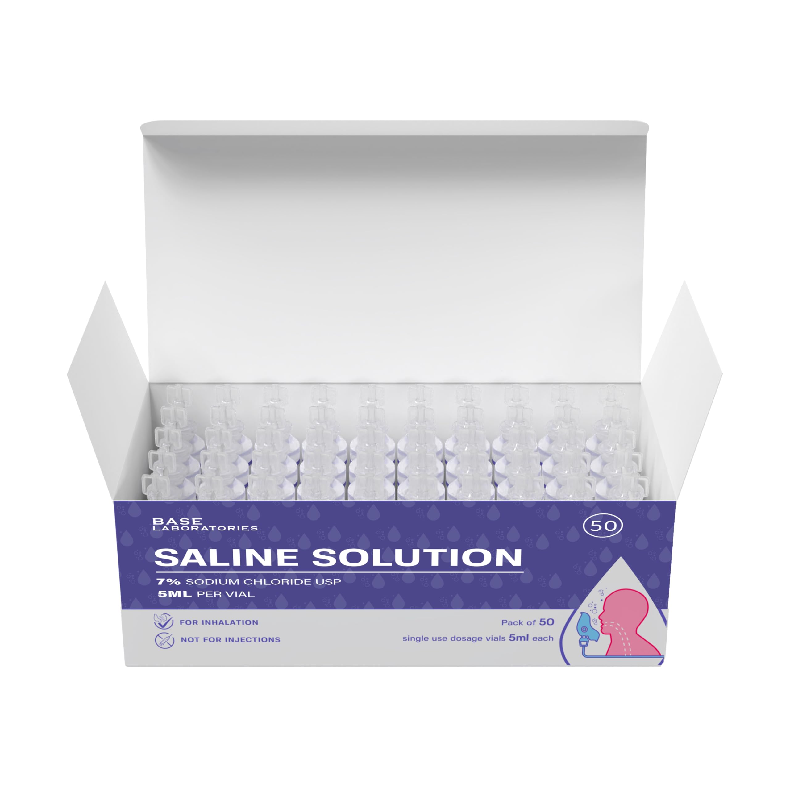 BASE LABORATORIES water and sea salt formula close-up for gentle airway cleansing