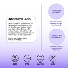 Lavender scented vitamin E ointment product shot