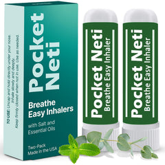 Basic Vigor pocket neti breathe easy salt inhaler 2-pack for clear breathing on the go.