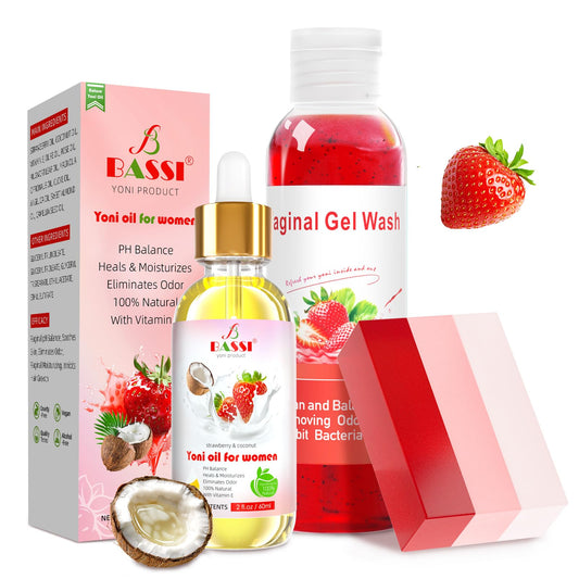 BASSI feminine wash bottle for gentle daily cleansing
