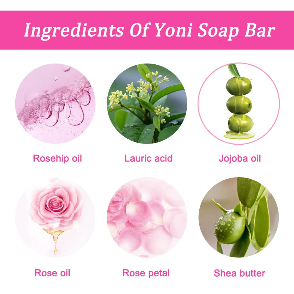 BASSI yoni soap bar pH-balanced cleansing on display for daily use