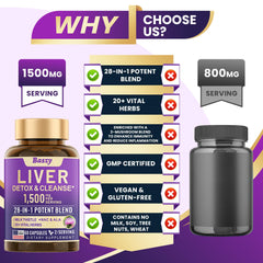 60 capsules bottle of Baszy liver health supplement