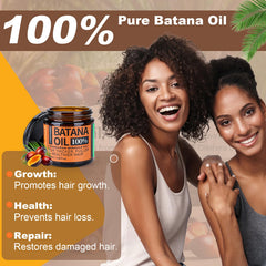 Raw Batana oil in a glass bottle