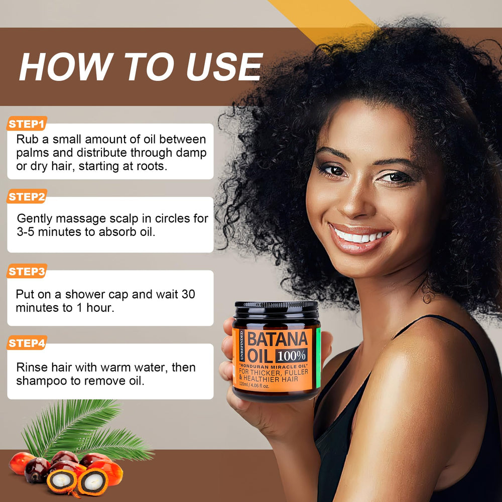 Shiny, healthy hair after using Batana oil