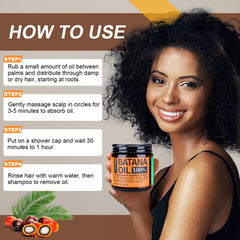 Shiny, healthy hair after using Batana oil