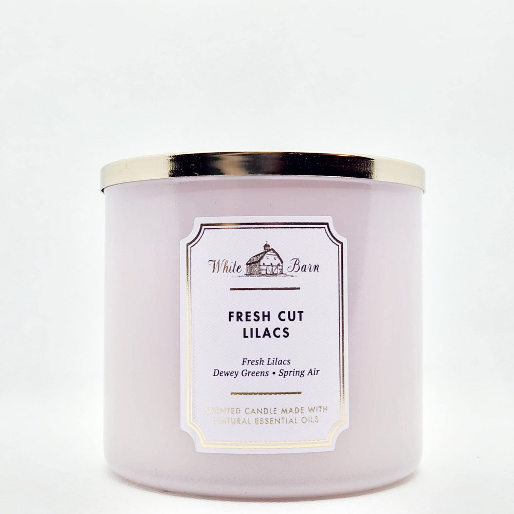 Bath and Body Works White Barn 3-Wick Candle with Fresh Cut Lilacs, 14.5 oz