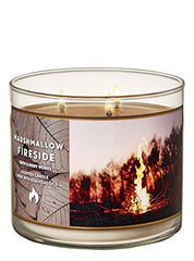 Bath & Body Works Marshmallow Fireside 3-Wick Candle — label and packaging
