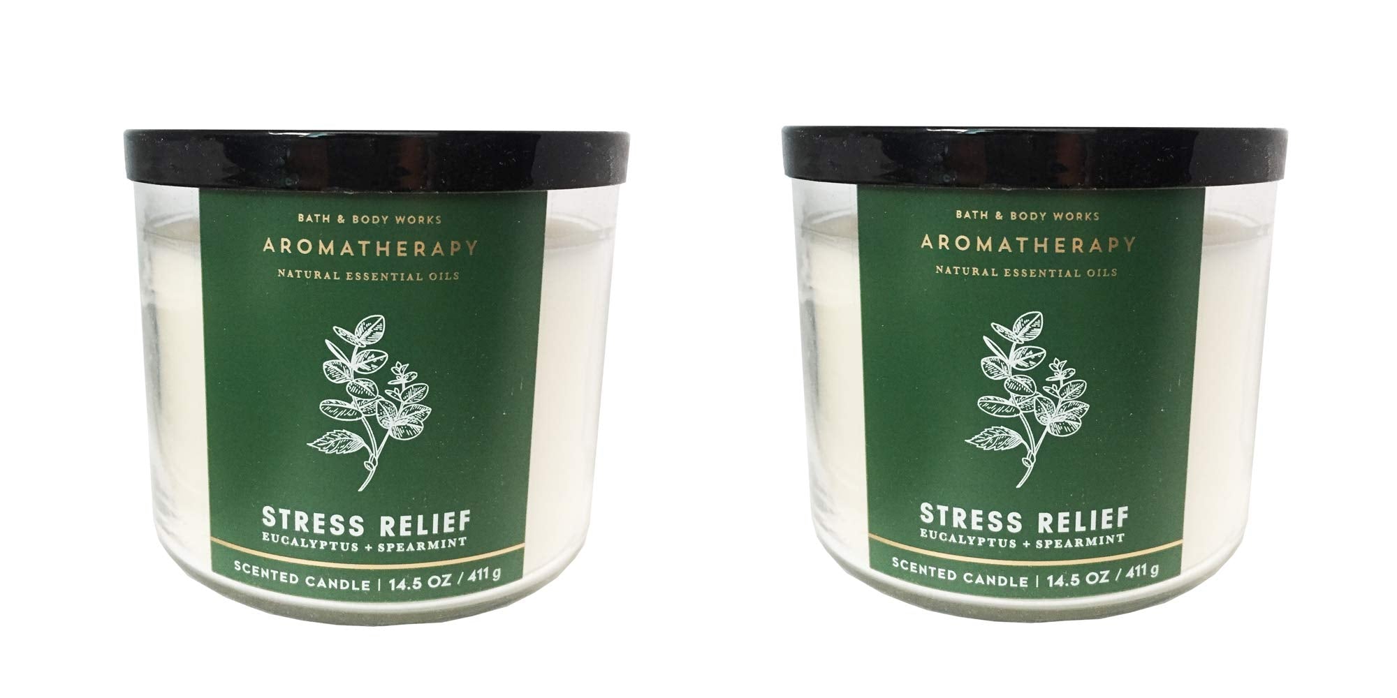 Bath and Body Works Aromatherapy Eucalyptus Spearmint 3-Wick Candle 14.5 oz – 2 Pack image 2