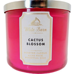 Bath & Body Works White Barn 3-Wick Candle Cactus Blossom front view