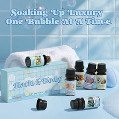Scented oils set packaging and bottles