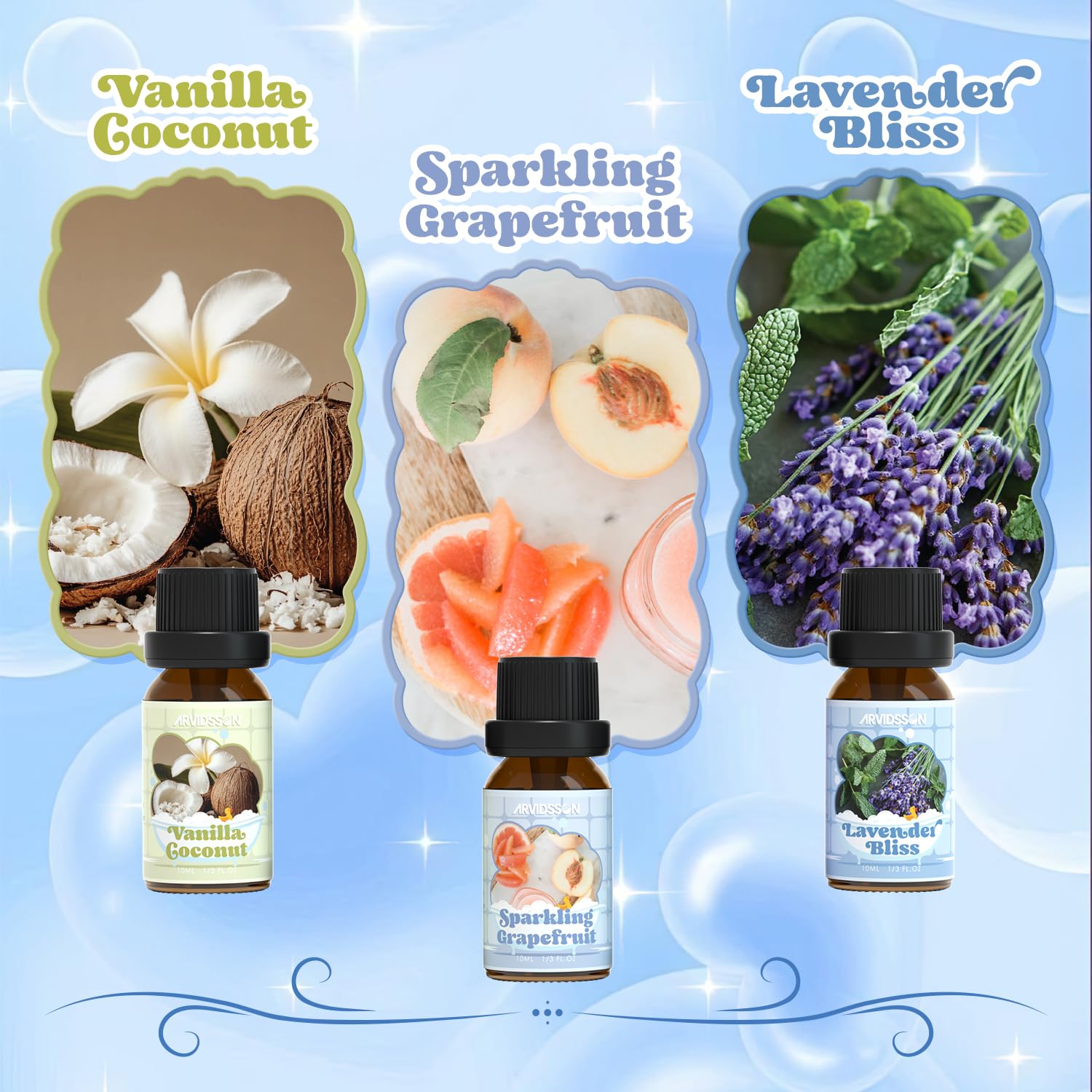 Sparkling Grapefruit bath fragrance oil bottle