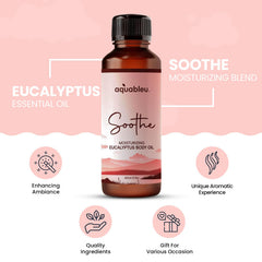 Bath relaxation scene featuring eucalyptus oil