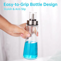 Space-saving spill-free design on a bathroom countertop
