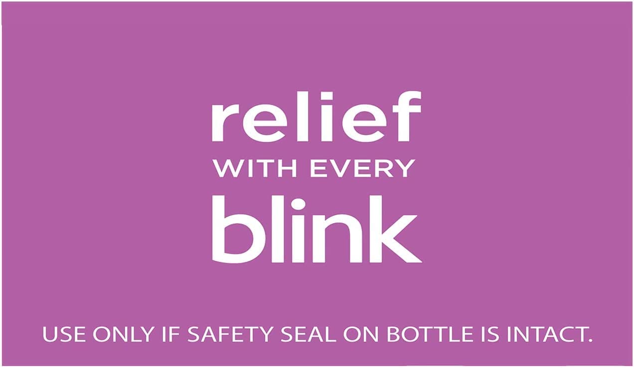 Box and bottle of Blink N Clean Dry Contacts lens drops
