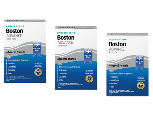 Bausch & Lomb Boston Advance Formula Travel Pack 3-pack outer packaging