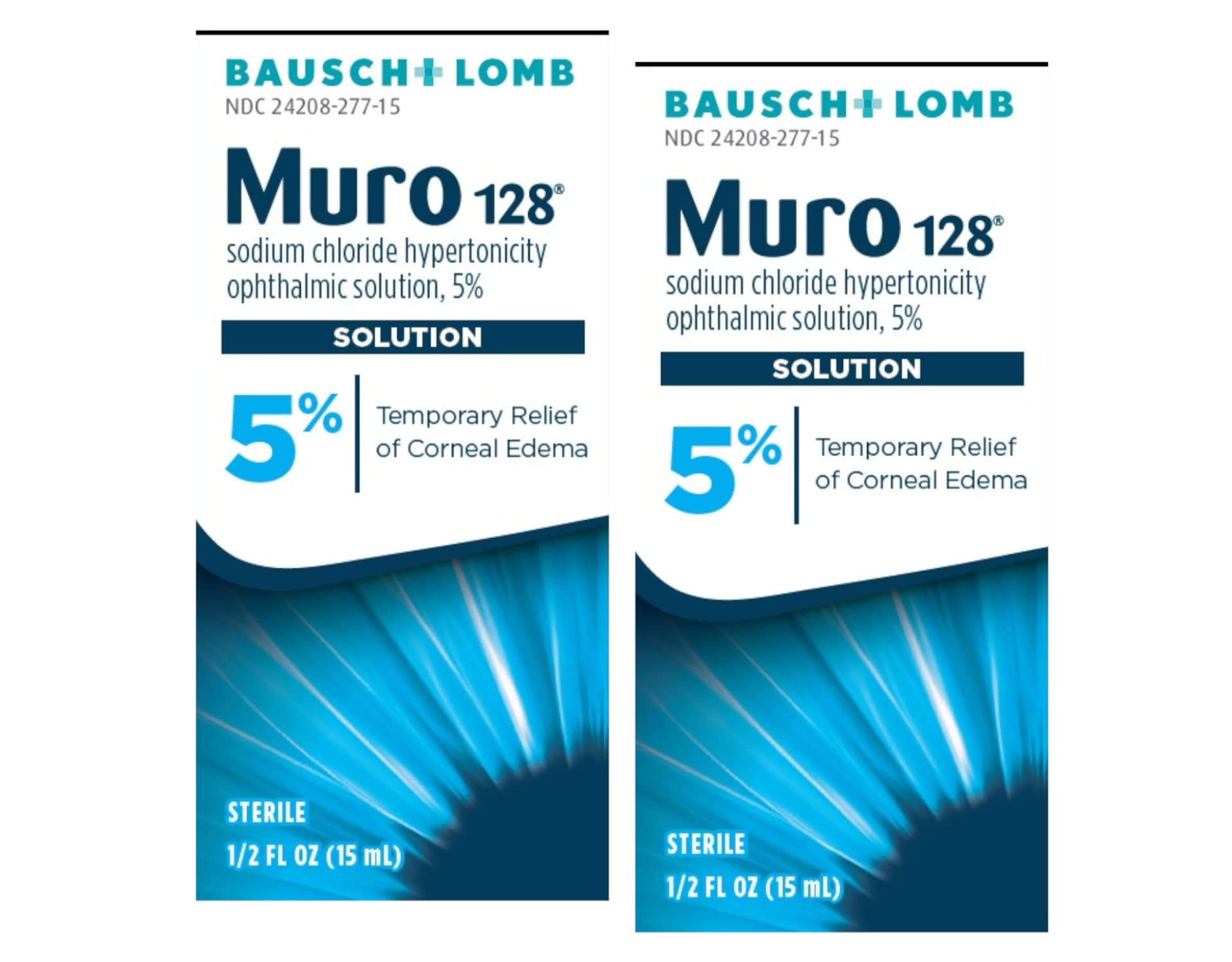 Bausch & Lomb Muro 128 5% 15 mL bottle in pack of 2