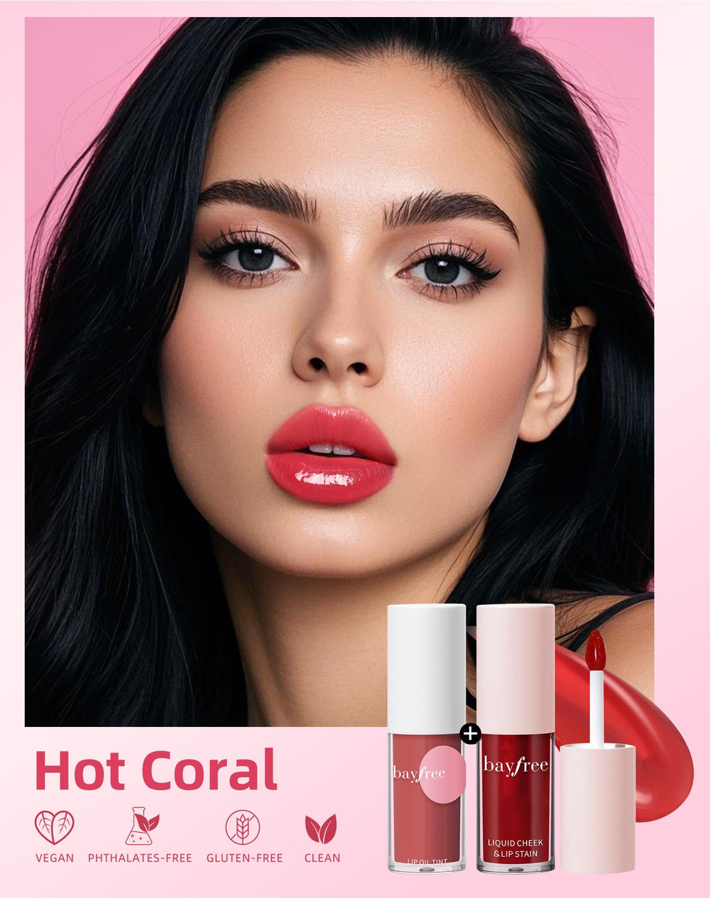 Bayfree lip care hydrates dry lips with lightweight moisture.