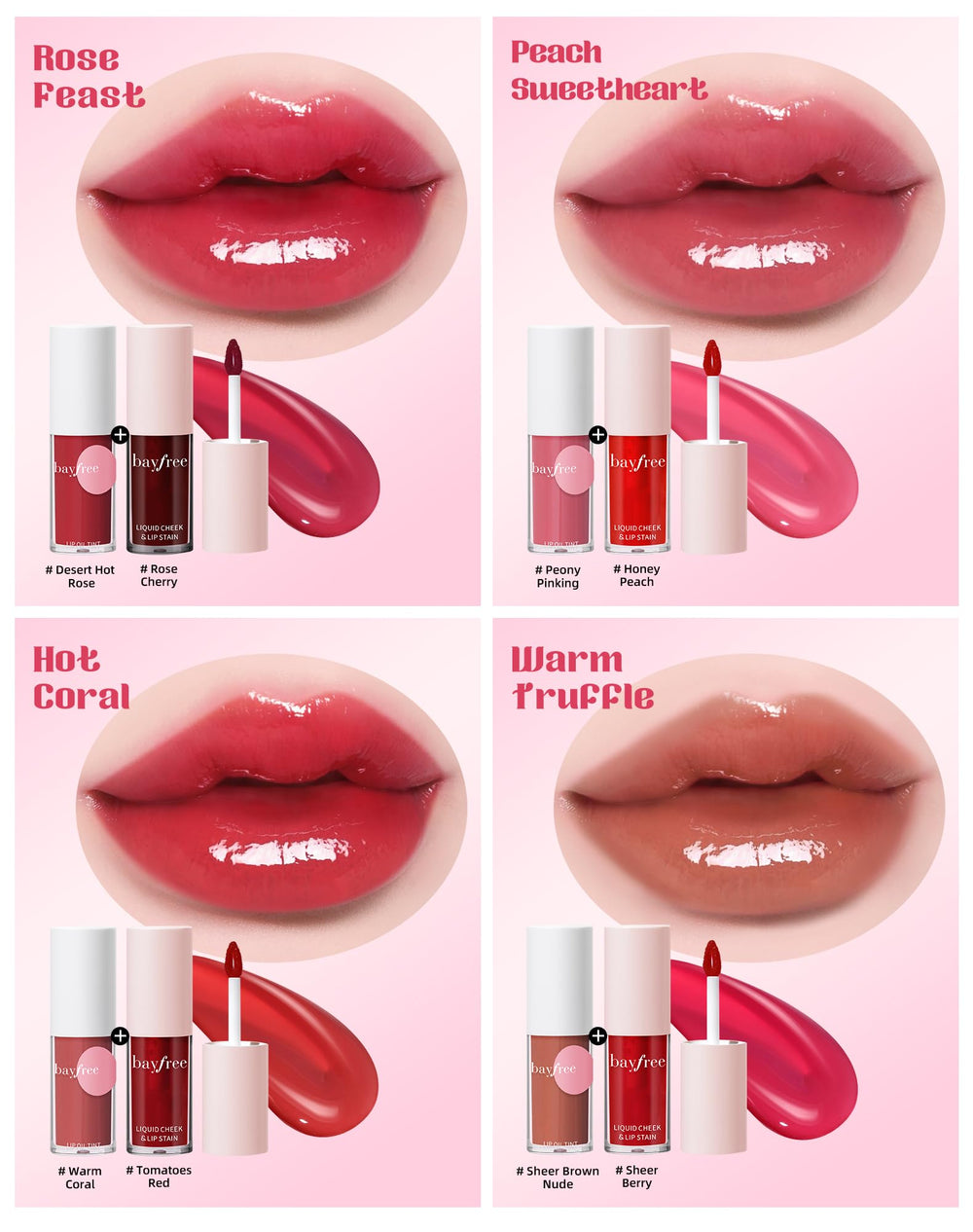 Bayfree Lip Oil moisturizing glide for soft lips.