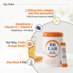 BB LAB Collagen Glutathione White orange-flavored stick packaging