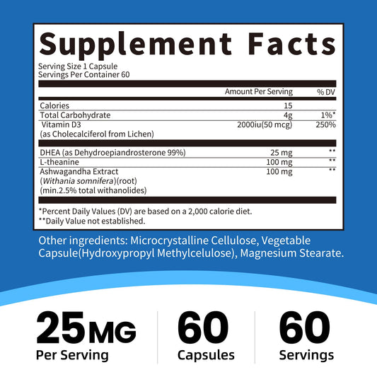 Close-up of capsule-in-capsule technology for DHEA 25mg