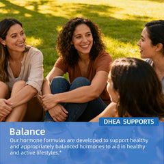 Vegan, non-GMO, gluten-free and soy-free DHEA supplement packaging