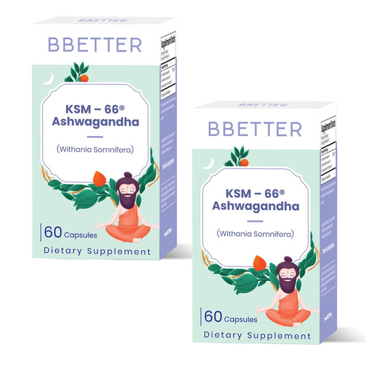 BBETTER KSM-66 Ashwagandha capsules front label