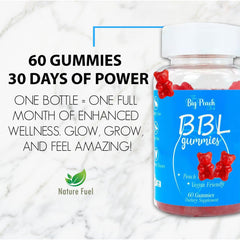 Front view of bottle showing natural ingredients and vegan badge