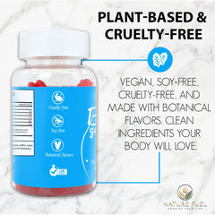 Close-up of gummy texture highlighting collagen and biotin