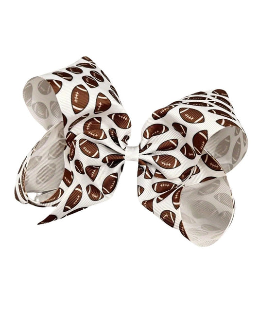 BBTDIN football cheer bow clip with big bowknot for school games and practice