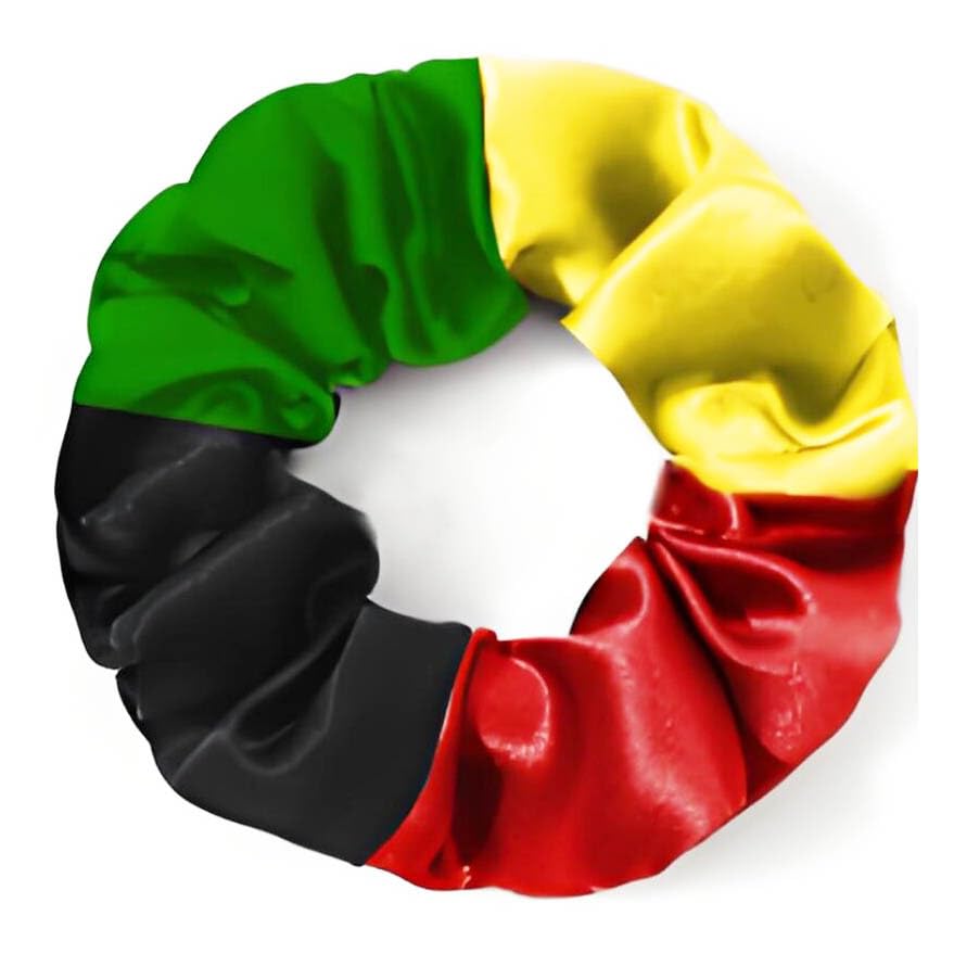 BBTDIN Juneteenth headband in black-green-yellow-red colors for festive outfits.