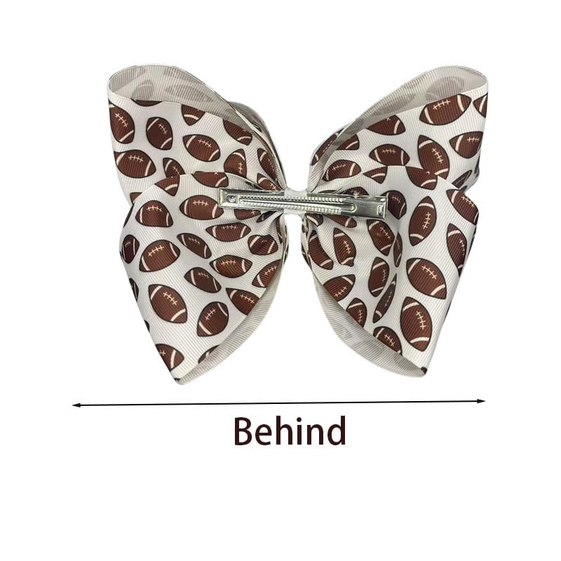 BBTDIN white football bowknot hair ring for girls and sports outfits