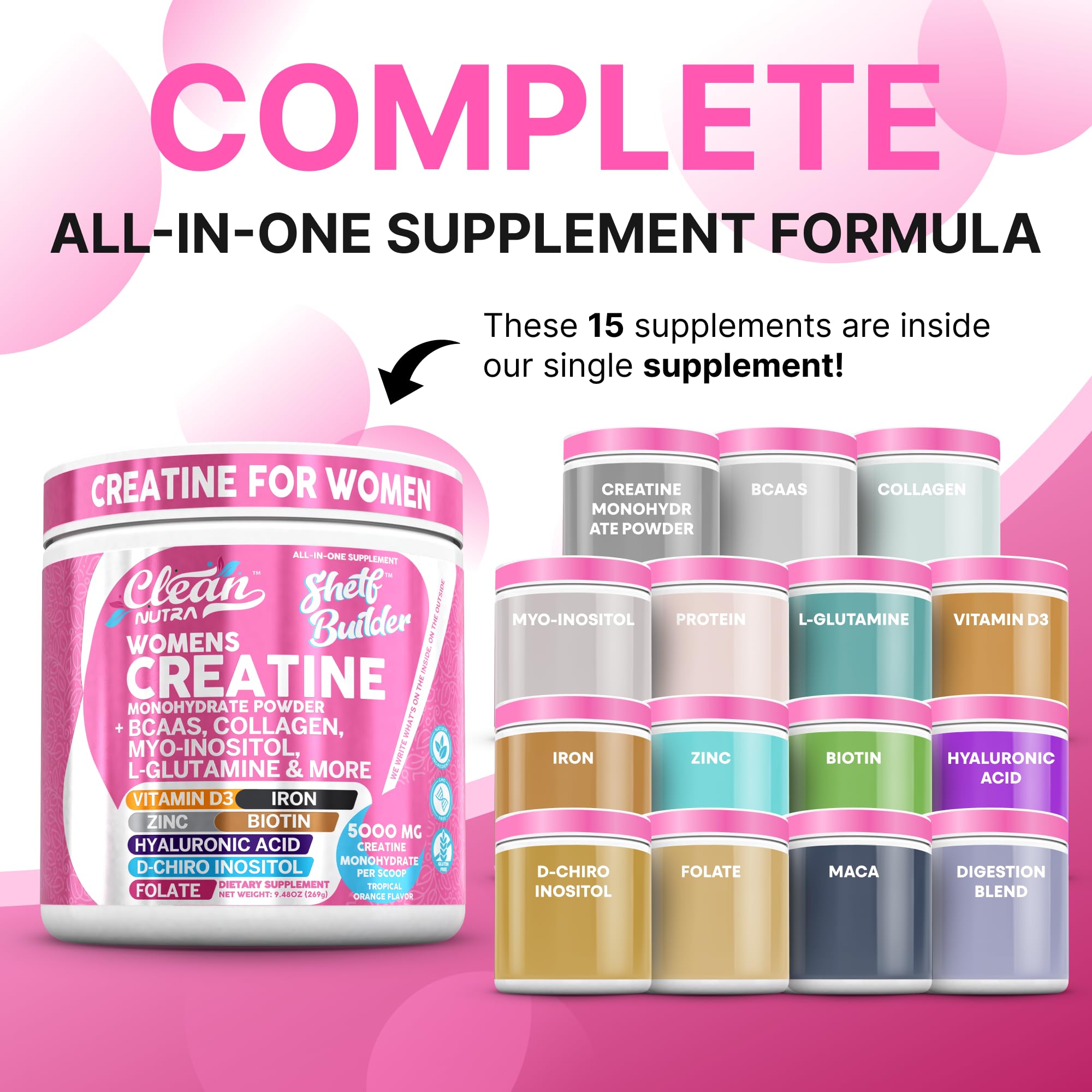 Branched-chain amino acids and collagen for women - BCAA powder image