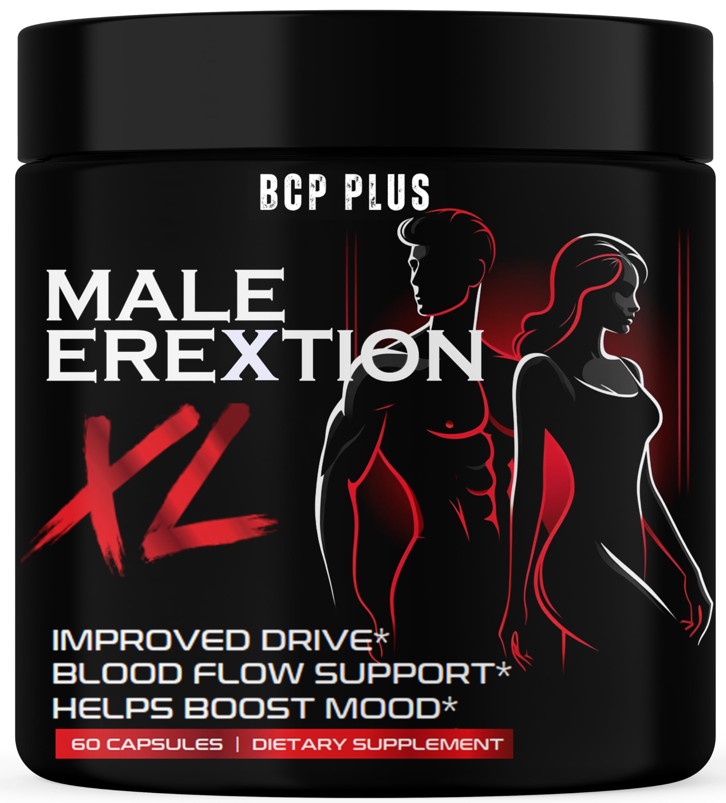 BCP PLUS MalePlus Performance bottle front for daily stamina support.