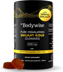 Be Bodywise Himalayan Shilajit Gummies Gold bottle and packaging
