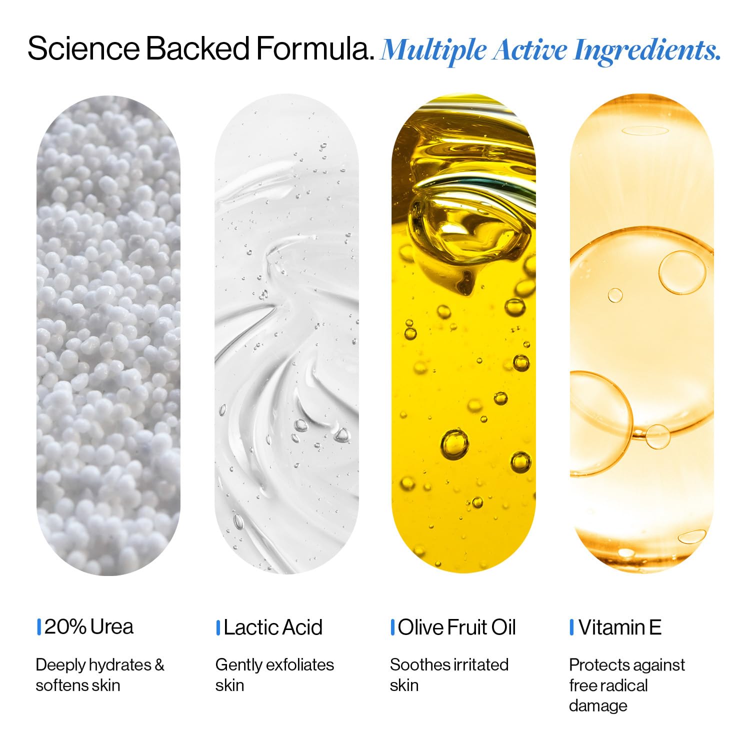 Be Bodywise urea and lactic acid action demonstrating gentle exfoliation support.