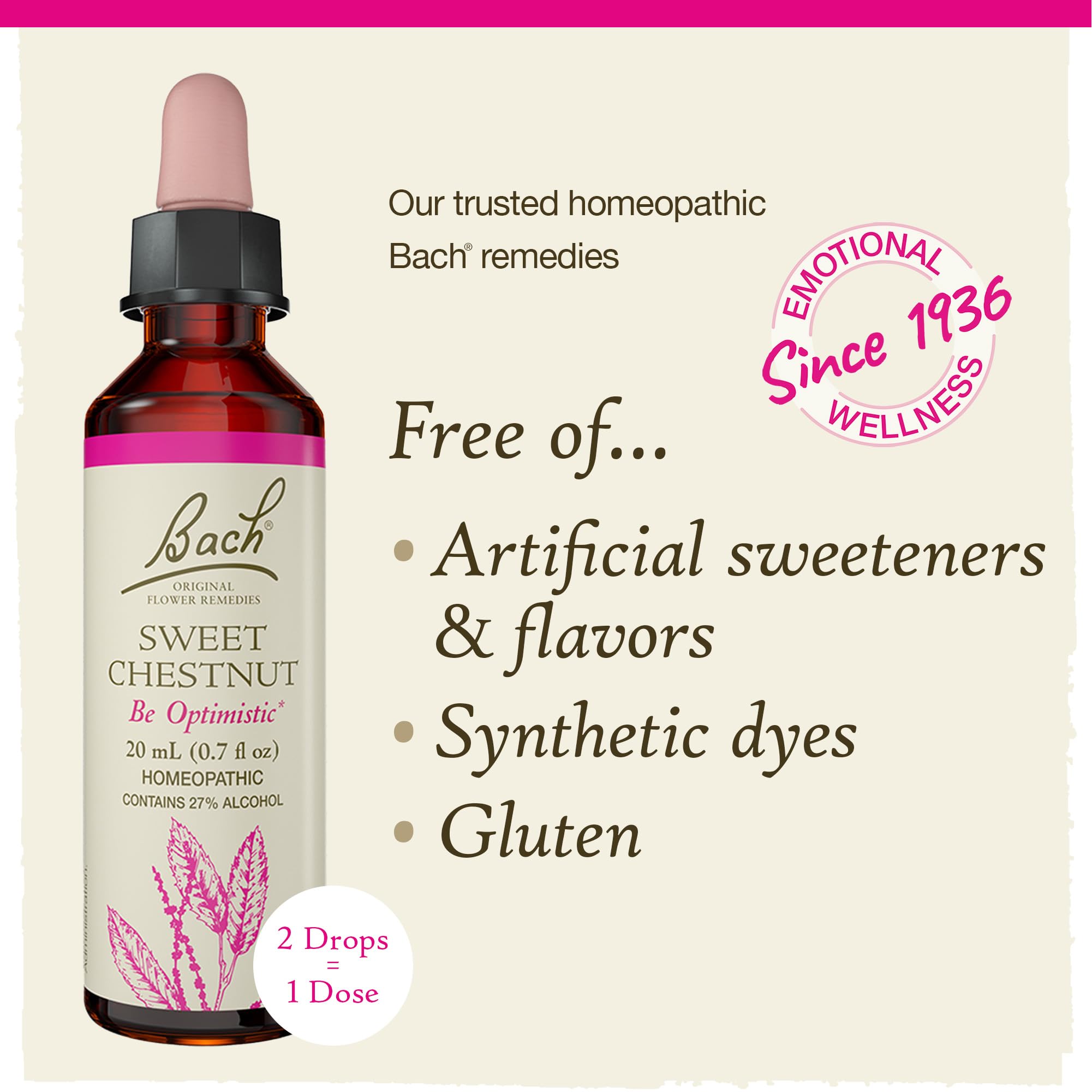 Be optimistic with Bach Sweet Chestnut flower remedy