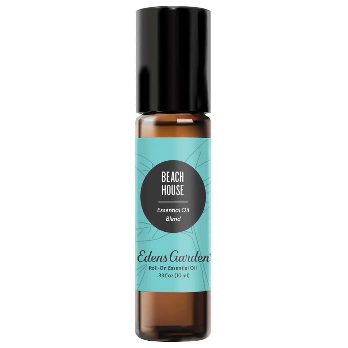 Beach House Roll-On bottle with tropical background