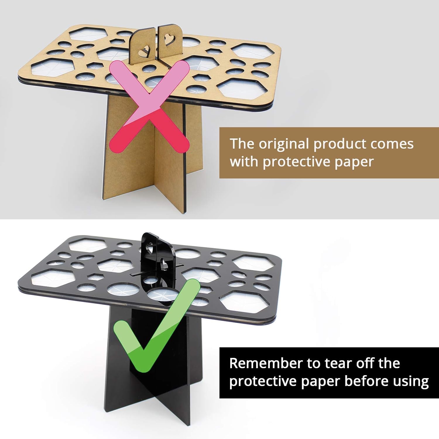 BEAKEY collapsible brush holder saves counter space while drying your collection