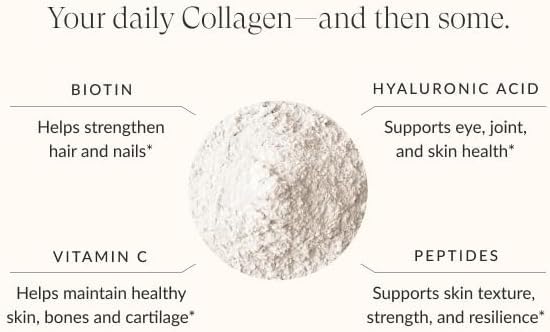 Clear image of Beam Collagen bottle with spoon in yogurt cup.