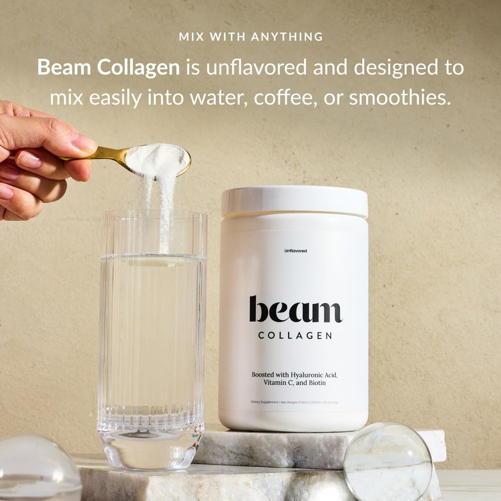 Scoop beside the Beam Collagen jar for daily use.