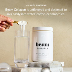Scoop beside the Beam Collagen jar for daily use.
