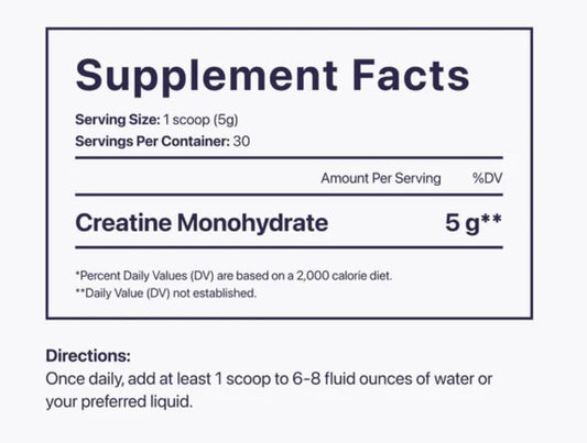 Beam Creatine Powder container with scoop