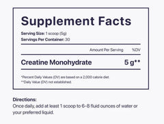 Branding and logo on Beam Creatine Powder label